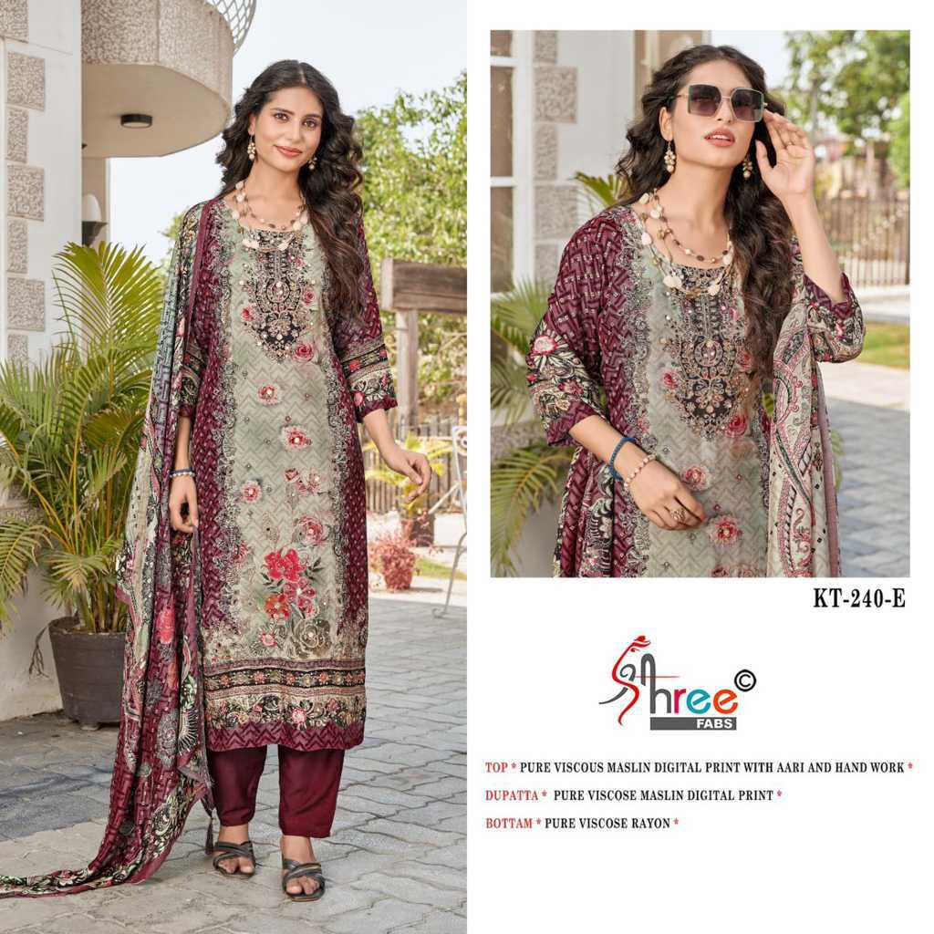 Shree Fabs KT 240 D-G Viscose Salwar Suit Catalog 4 Pcs (3) Shree Fabs KT 240 D-G Viscose Salwar Suit Catalog 4 Pcs - Image 4