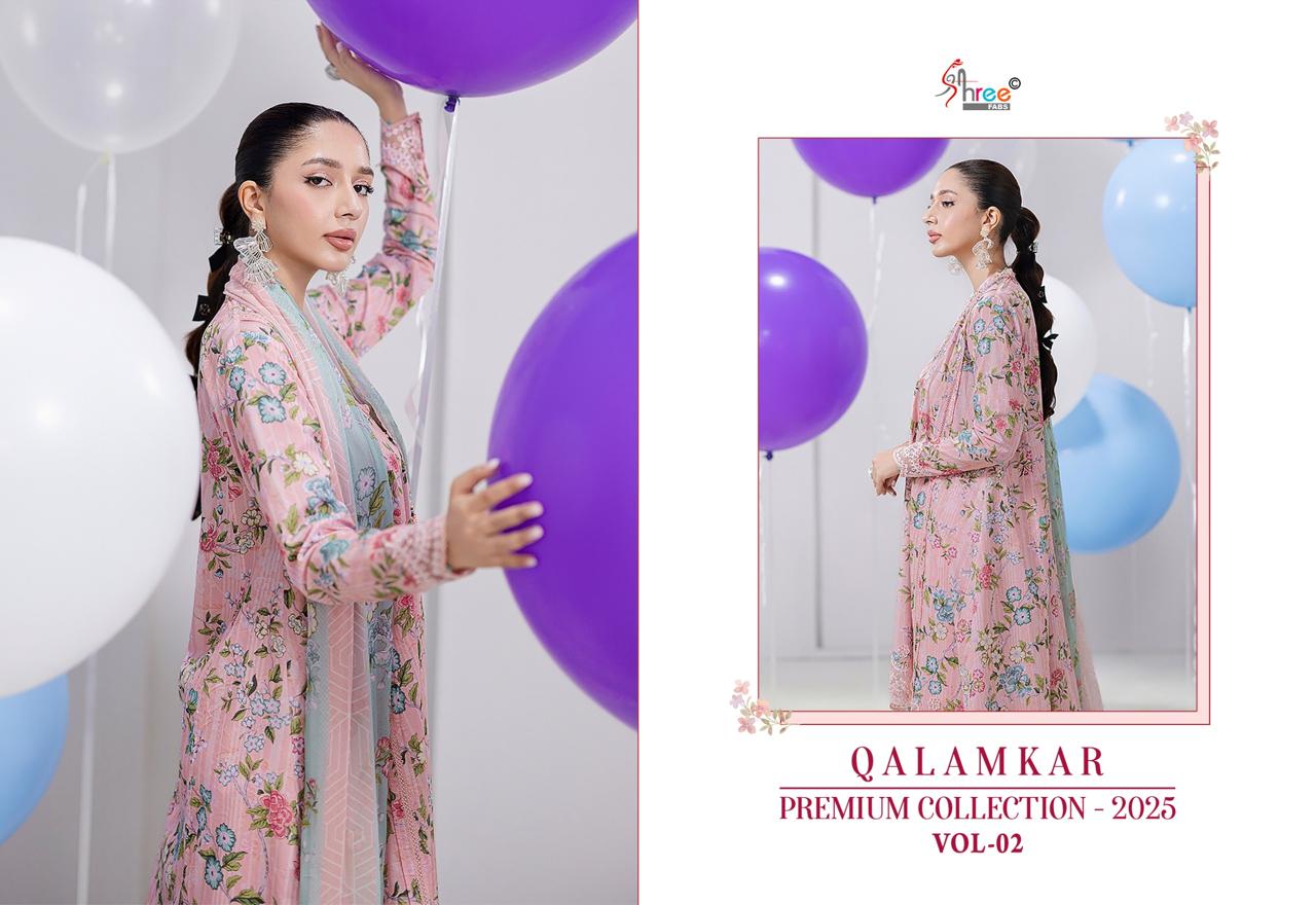 Shree Fabs Qalamkar Premium Collection 25 Vol 2 Chiffon Cotton Salwar Suit Catalog 6 Pcs (10) Shree Fabs Qalamkar Premium Collection 25 Vol 2 Chiffon Cotton Salwar Suit Catalog 6 Pcs - Image 11