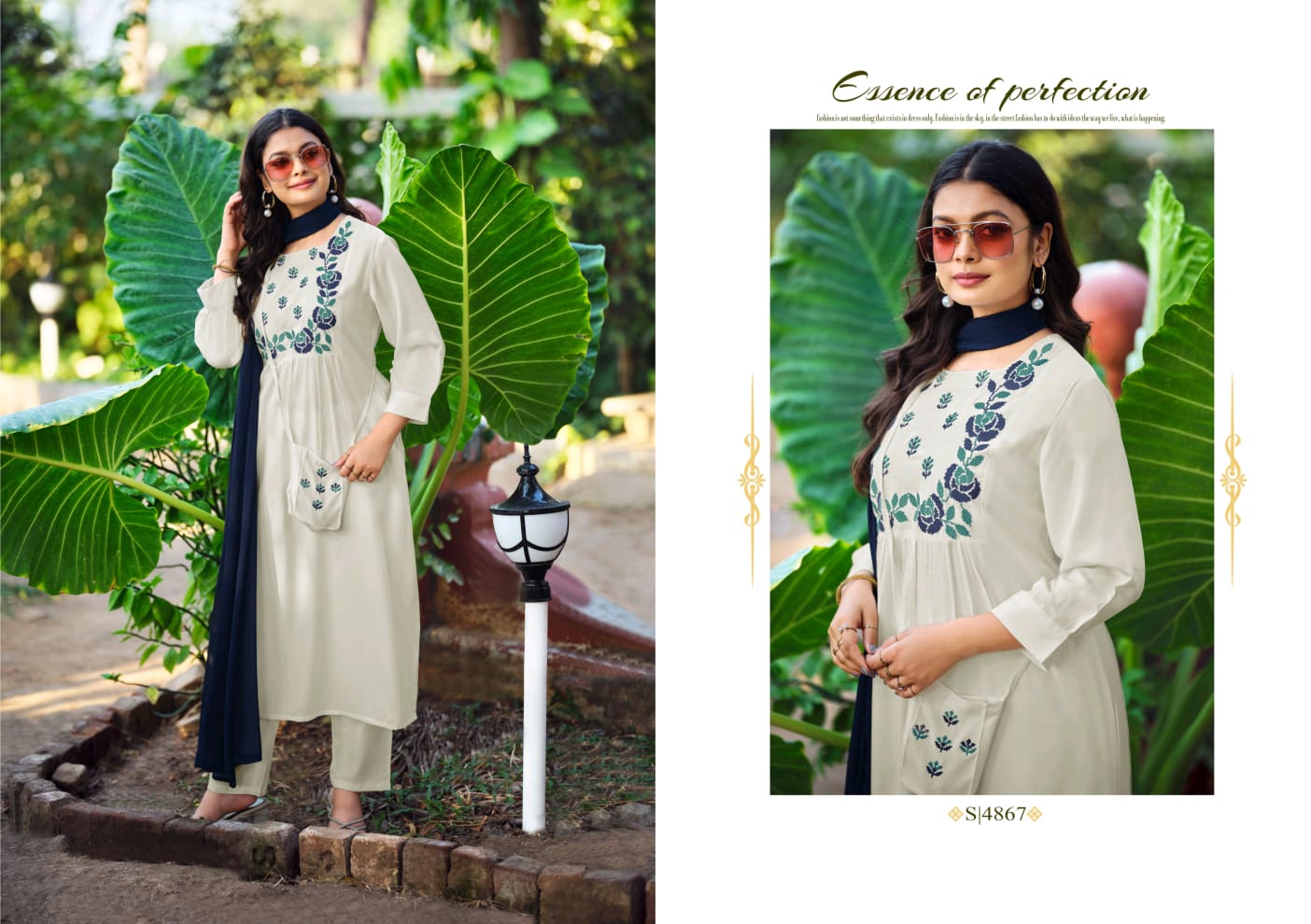 Subhash Sheesha Rayon Kurti with Dupatta Bottom Catalog 4 Pcs (2) Subhash Sheesha Rayon Kurti with Dupatta Bottom Catalog 4 Pcs - Image 3