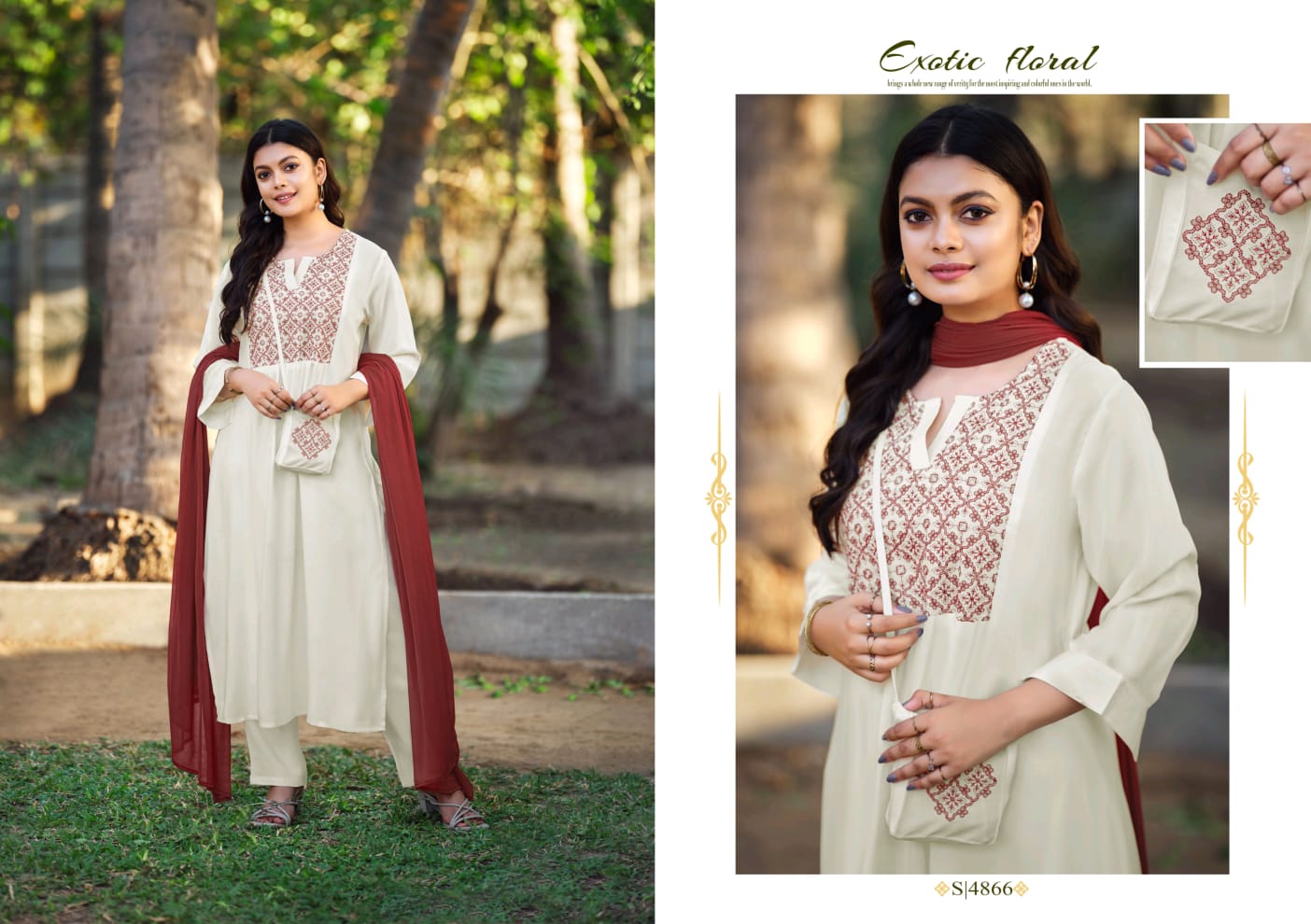 Subhash Sheesha Rayon Kurti with Dupatta Bottom Catalog 4 Pcs (3) Subhash Sheesha Rayon Kurti with Dupatta Bottom Catalog 4 Pcs - Image 4