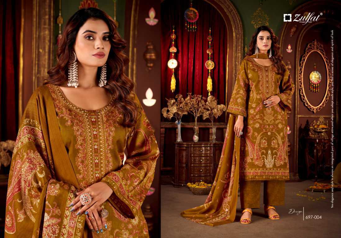 Zulfat Diwaniyat by Belliza Pashmina Salwar Suit Catalog 4 Pcs (2) Zulfat Diwaniyat by Belliza Pashmina Salwar Suit Catalog 4 Pcs - Image 3