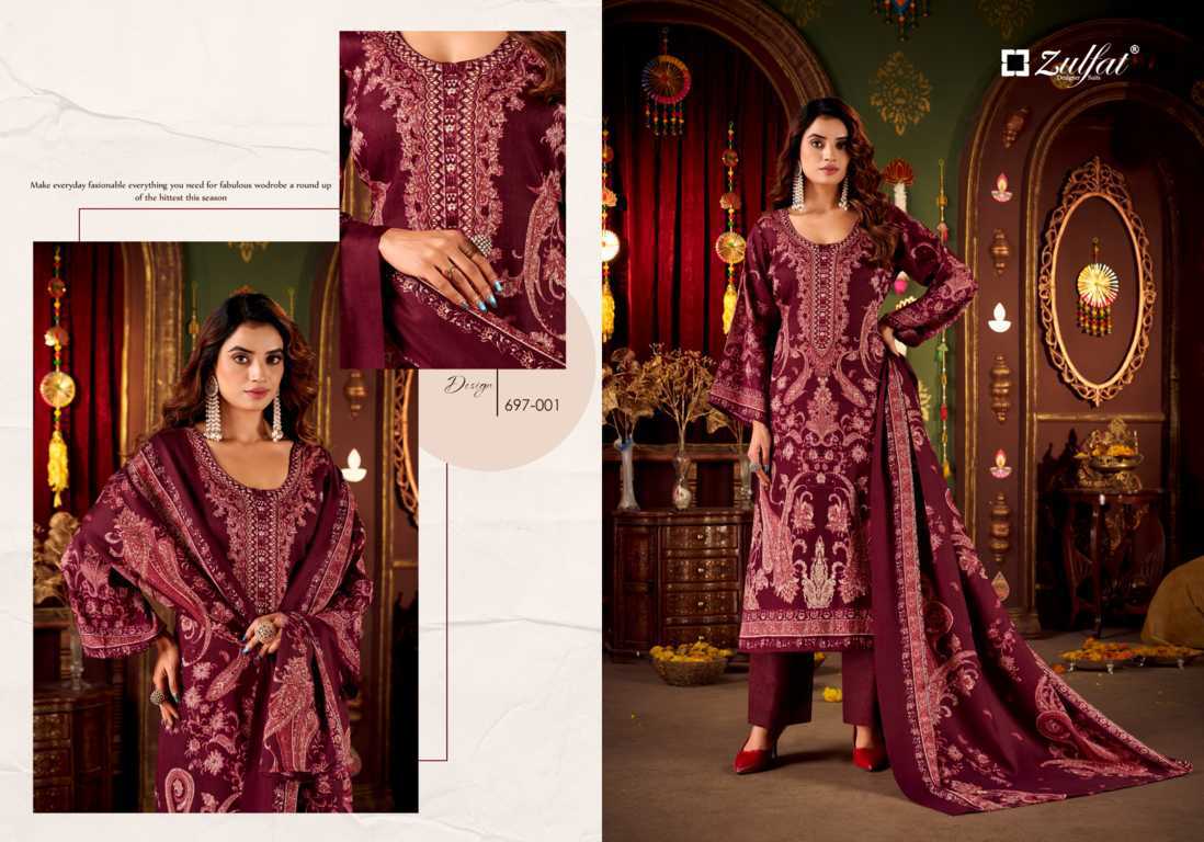 Zulfat Diwaniyat by Belliza Pashmina Salwar Suit Catalog 4 Pcs (3) Zulfat Diwaniyat by Belliza Pashmina Salwar Suit Catalog 4 Pcs - Image 4