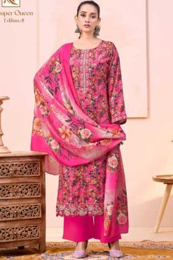 Alok Super Queen Vol 5 Viscose Salwar Suit Catalog 4 Pcs
