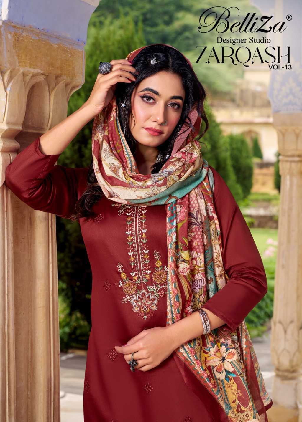 Belliza Zarqash Vol 13 Cotton Salwar Suit Catalog 6 Pcs (1) Belliza Zarqash Vol 13 Cotton Salwar Suit Catalog 6 Pcs - Image 2