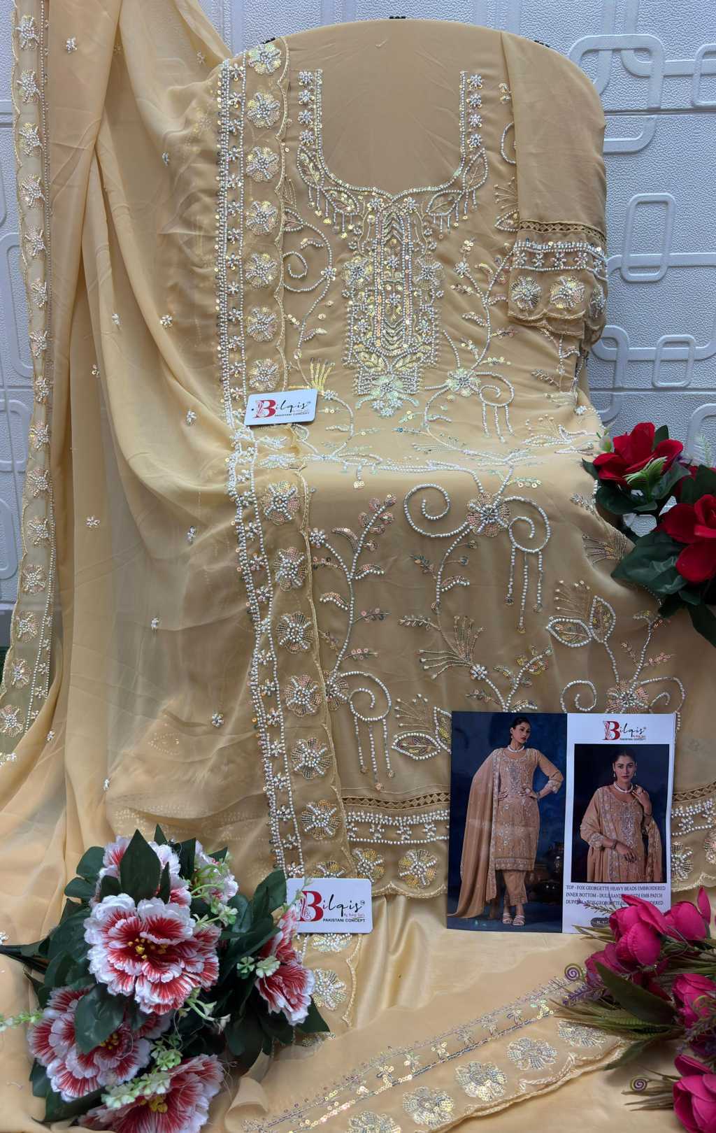 Bilqis B 223 A-D Georgette Salwar Suit Catalog 4 Pcs (8) Bilqis B 223 A-D Georgette Salwar Suit Catalog 4 Pcs - Image 9