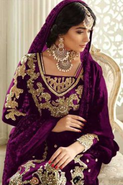 Bilqis B 233 A-D Velvet Salwar Suit Catalog 4 Pcs