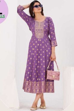Blue Hills Amara Rayon Kurti Catalog 6 Pcs