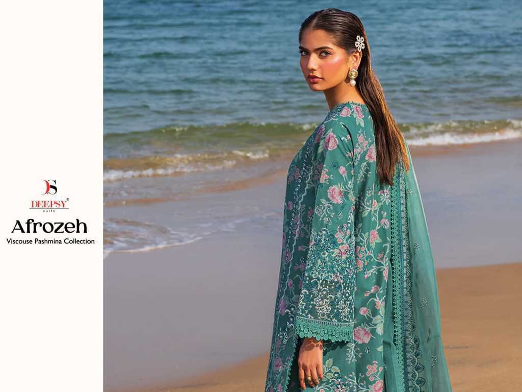 Deepsy Afrozeh Viscose Pashmina Collection Salwar Suit Catalog 8 Pcs (2) Deepsy Afrozeh Viscose Pashmina Collection Salwar Suit Catalog 8 Pcs - Image 3