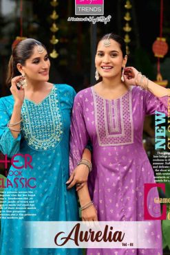 Diya Trends Aurelia Vol 1 by Kajal Style Rayon Kurti Catalog 10 Pcs