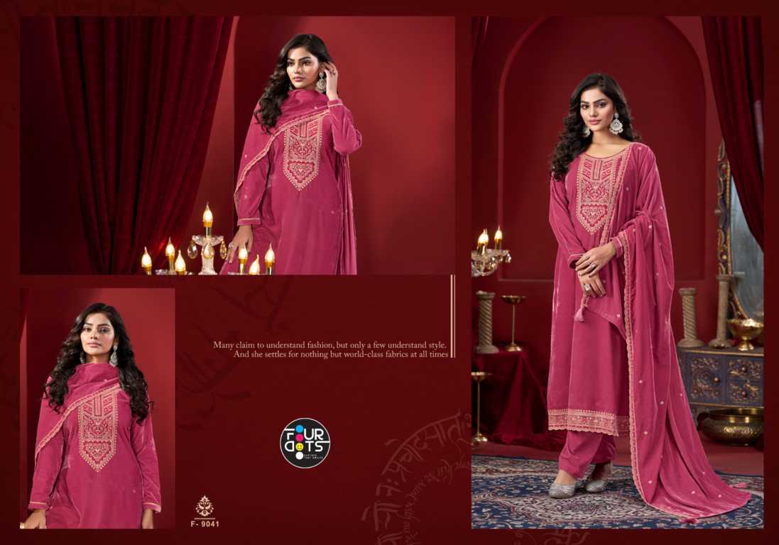 Four Dots Classy by Kessi Velvet Salwar Suit Catalog 4 Pcs (3) Four Dots Classy by Kessi Velvet Salwar Suit Catalog 4 Pcs - Image 4