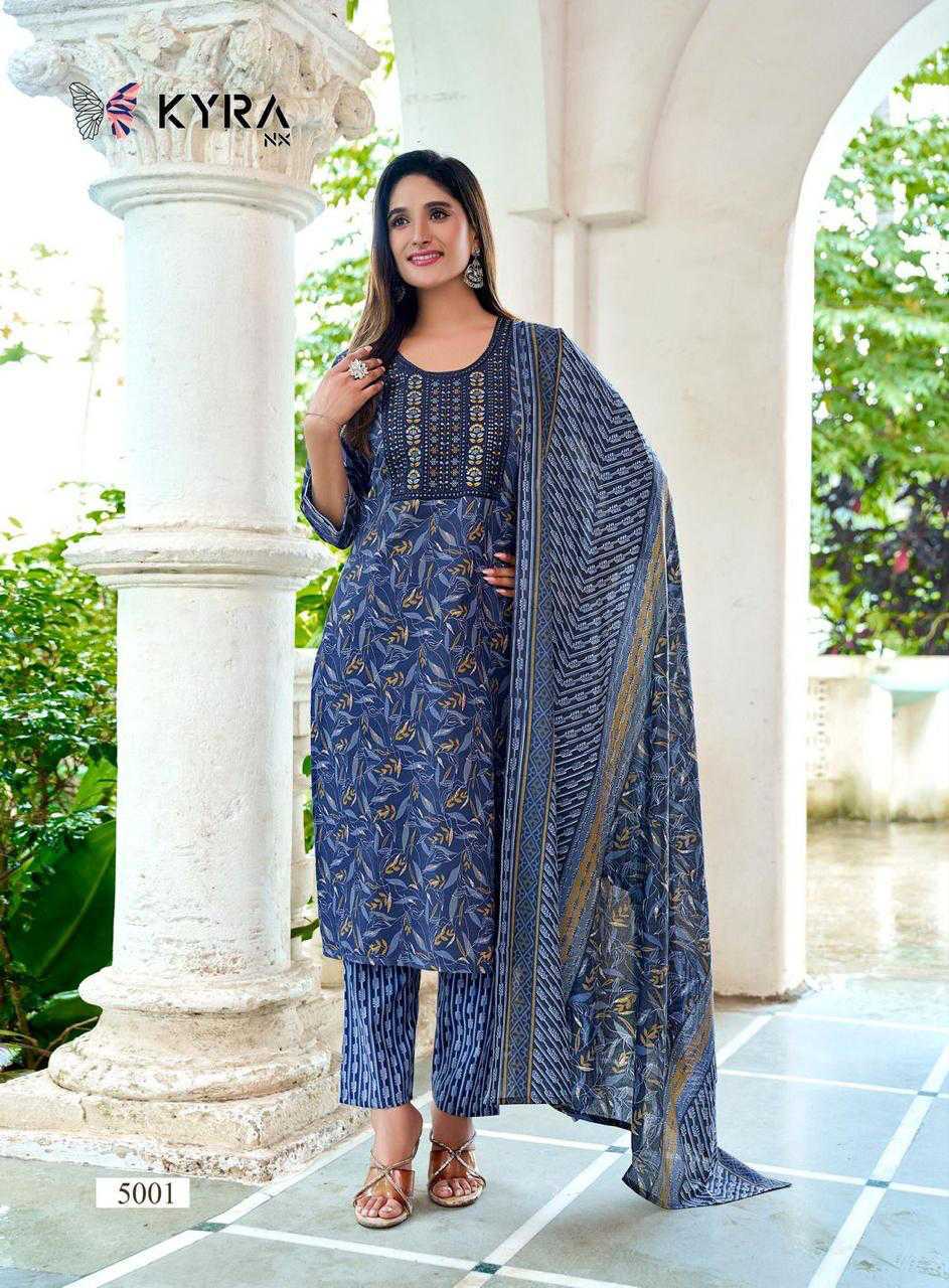 Kyra NX Kalki Vol 5 Kurti with Dupatta Bottom Cotton Catalog 10 Pcs (2) Kyra NX Kalki Vol 5 Kurti with Dupatta Bottom Cotton Catalog 10 Pcs - Image 3