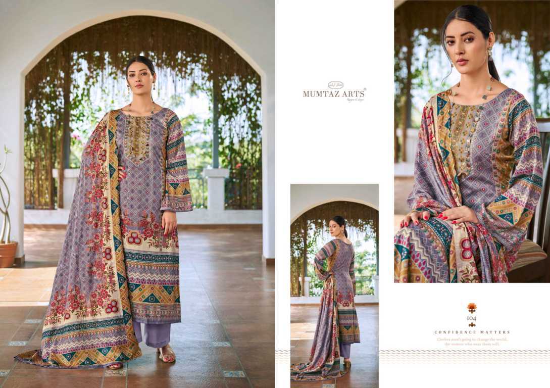 Mumtaz Arts Zareen Satin Salwar Suit Catalog 4 Pcs (1) Mumtaz Arts Zareen Satin Salwar Suit Catalog 4 Pcs - Image 2