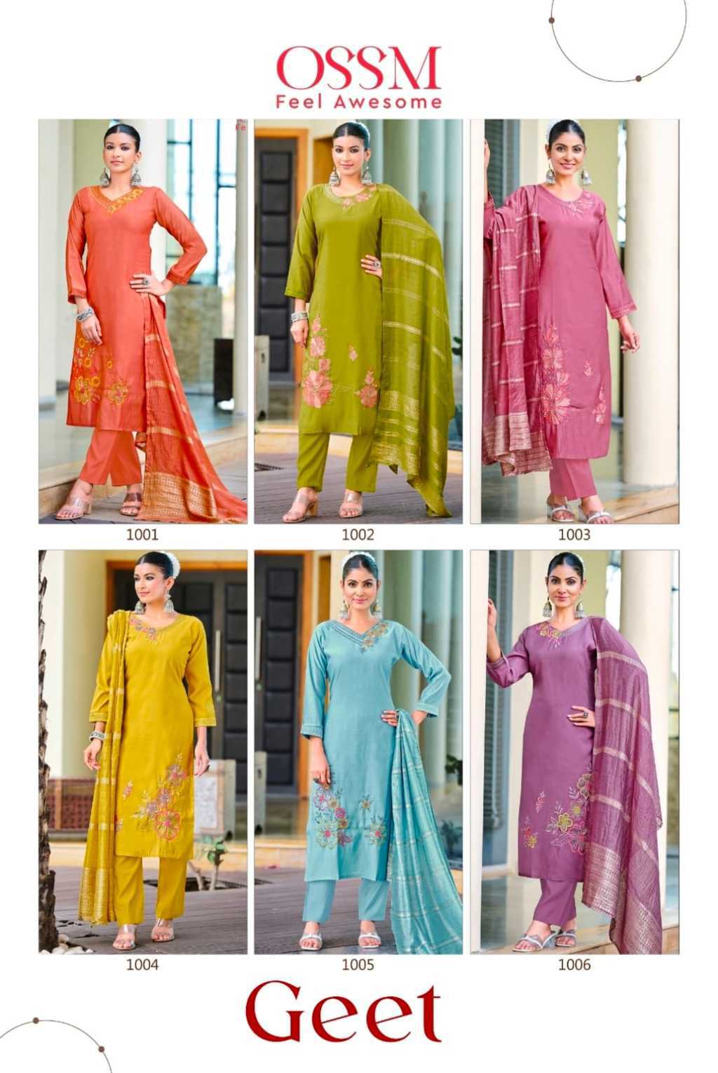 Ossm Geet Kurti with Dupatta Bottom Silk Catalog 6 Pcs (10) Ossm Geet Kurti with Dupatta Bottom Silk Catalog 6 Pcs - Image 11