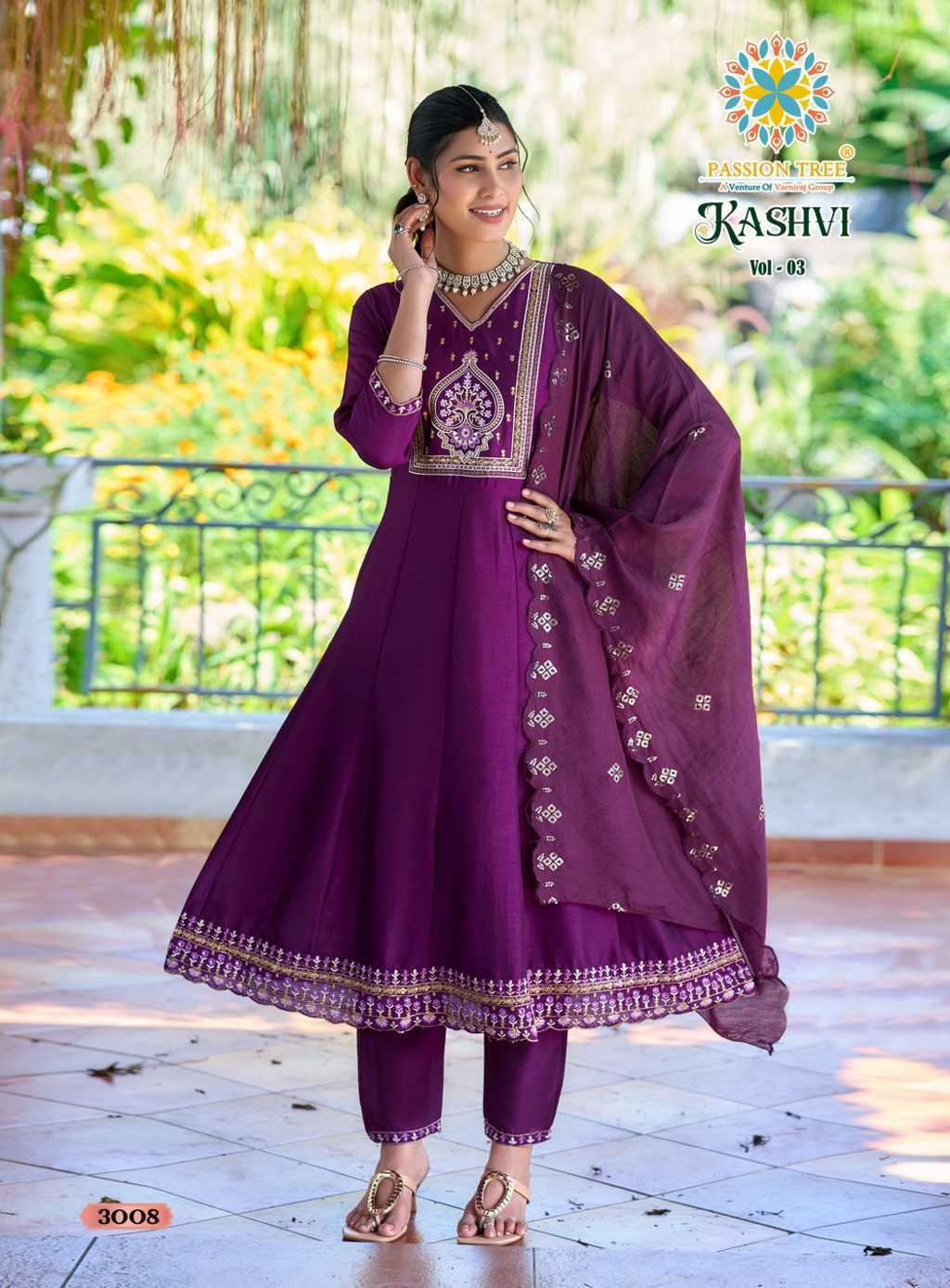 Passion Tree Kashvi Vol 3 Kurti with Dupatta Bottom Silk Catalog 8 Pcs (8) Passion Tree Kashvi Vol 3 Kurti with Dupatta Bottom Silk Catalog 8 Pcs - Image 9