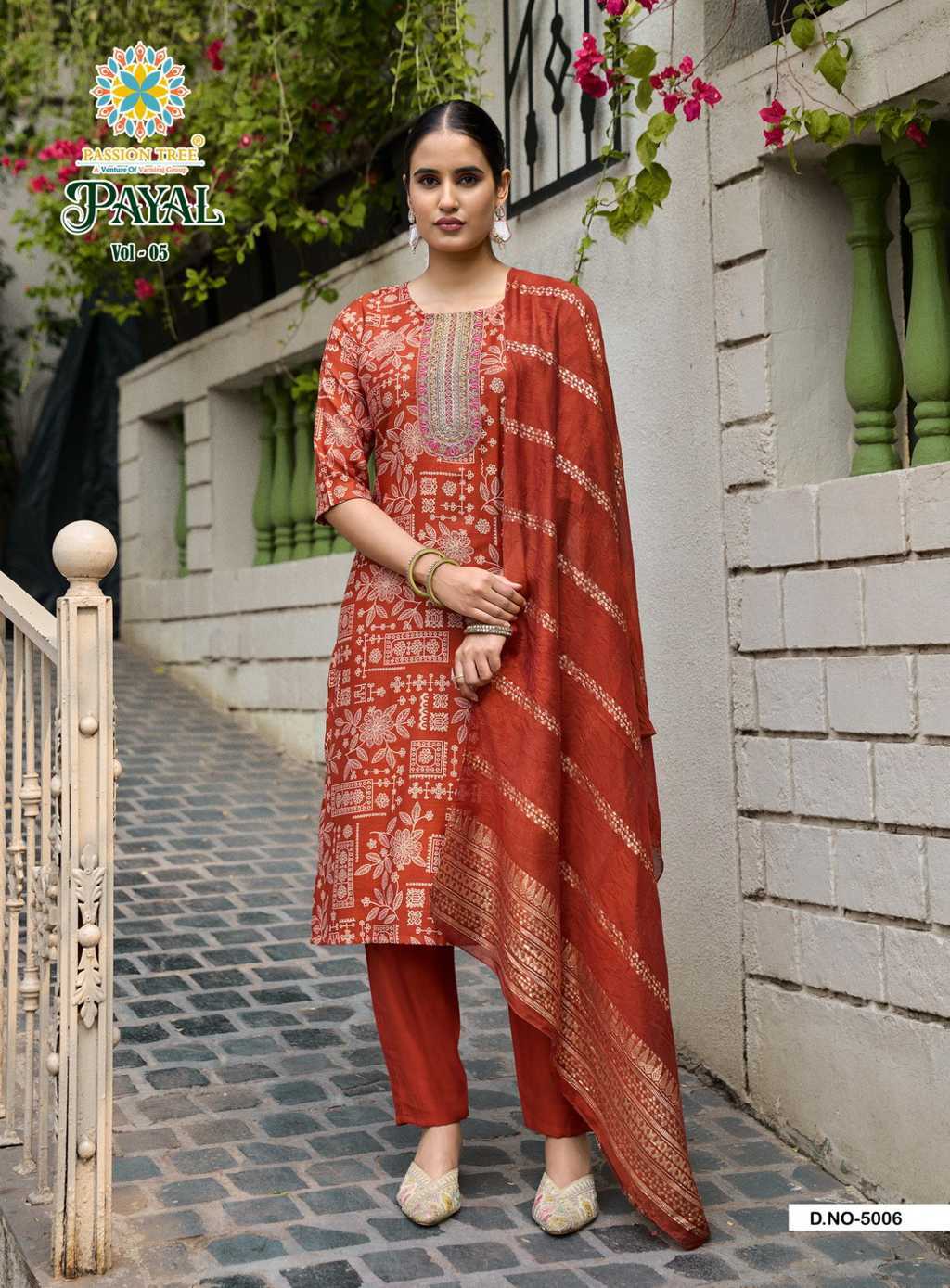 Passion Tree Payal Vol 5 Kurti with Dupatta Bottom Fancy Catalog 8 Pcs (8) Passion Tree Payal Vol 5 Kurti with Dupatta Bottom Fancy Catalog 8 Pcs - Image 9