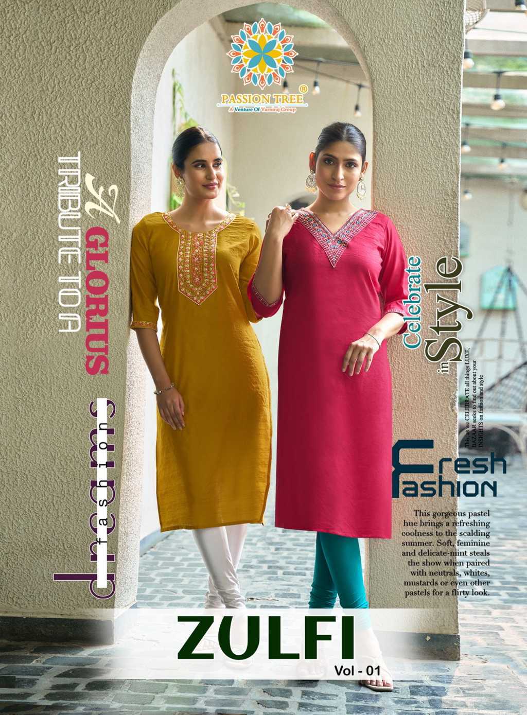 Passion Tree Zulfi Vol 1 Kurti Fancy Catalog 7 Pcs (1) Passion Tree Zulfi Vol 1 Kurti Fancy Catalog 7 Pcs - Image 2