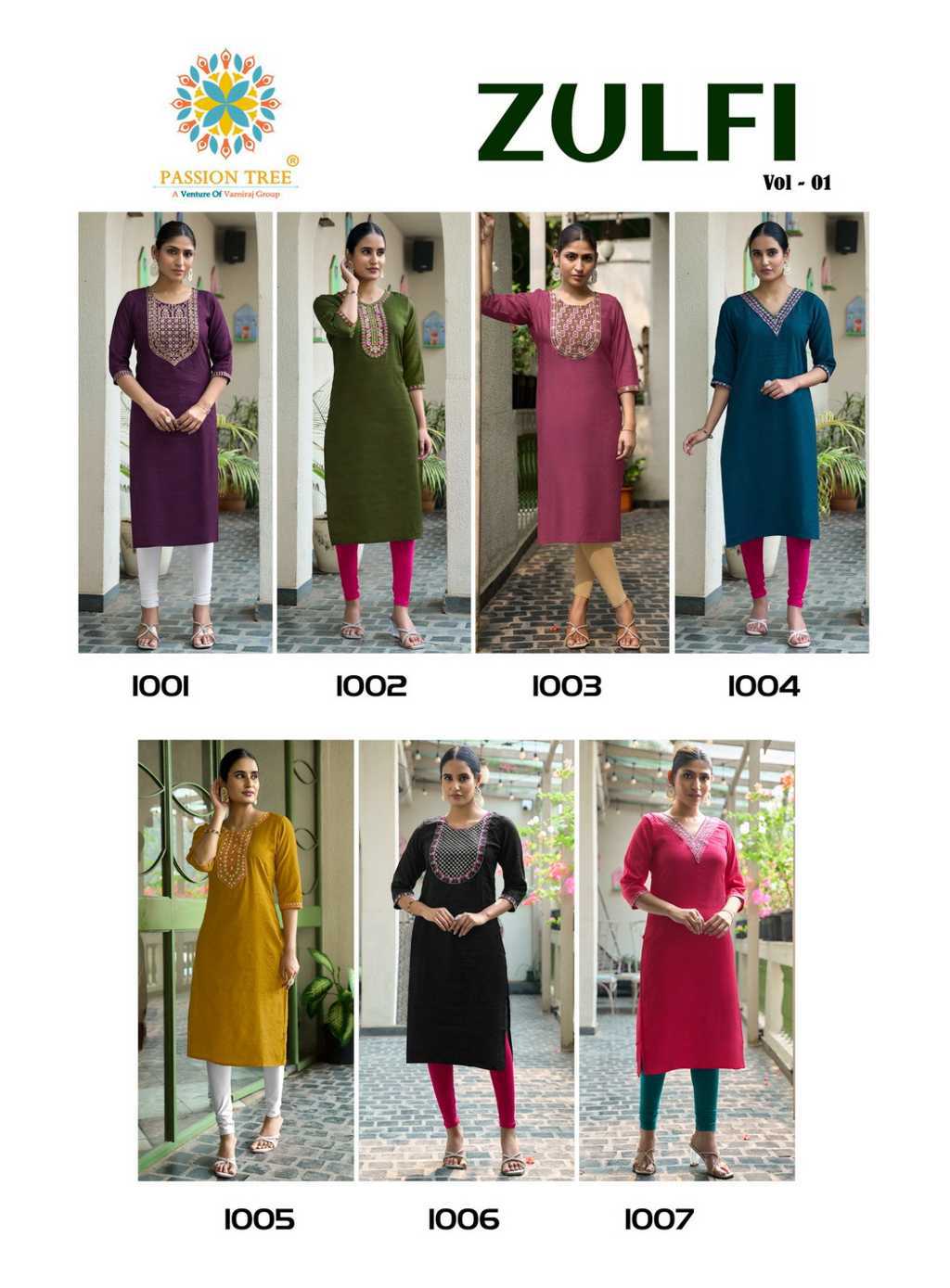 Passion Tree Zulfi Vol 1 Kurti Fancy Catalog 7 Pcs (11) Passion Tree Zulfi Vol 1 Kurti Fancy Catalog 7 Pcs - Image 12