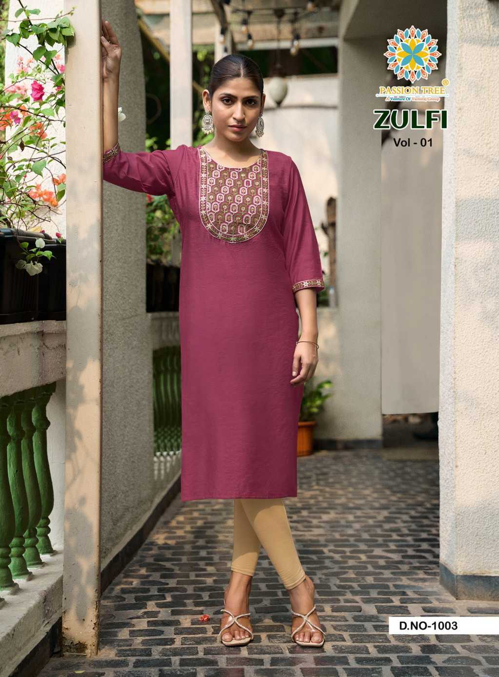 Passion Tree Zulfi Vol 1 Kurti Fancy Catalog 7 Pcs (5) Passion Tree Zulfi Vol 1 Kurti Fancy Catalog 7 Pcs - Image 6