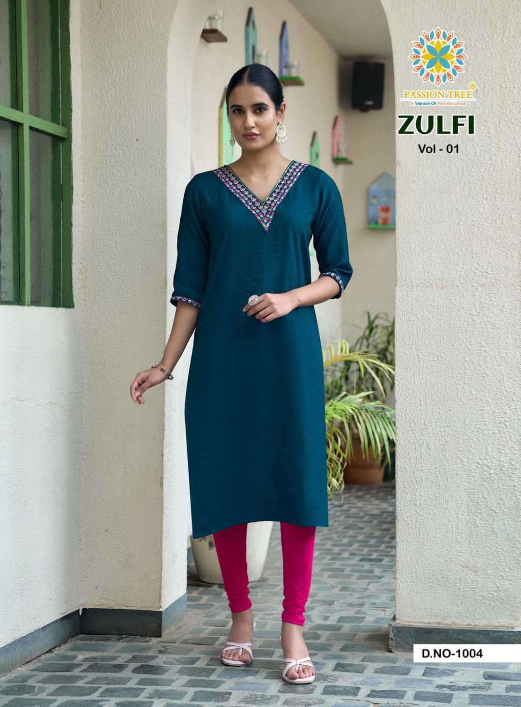 Passion Tree Zulfi Vol 1 Kurti Fancy Catalog 7 Pcs (6) Passion Tree Zulfi Vol 1 Kurti Fancy Catalog 7 Pcs - Image 7