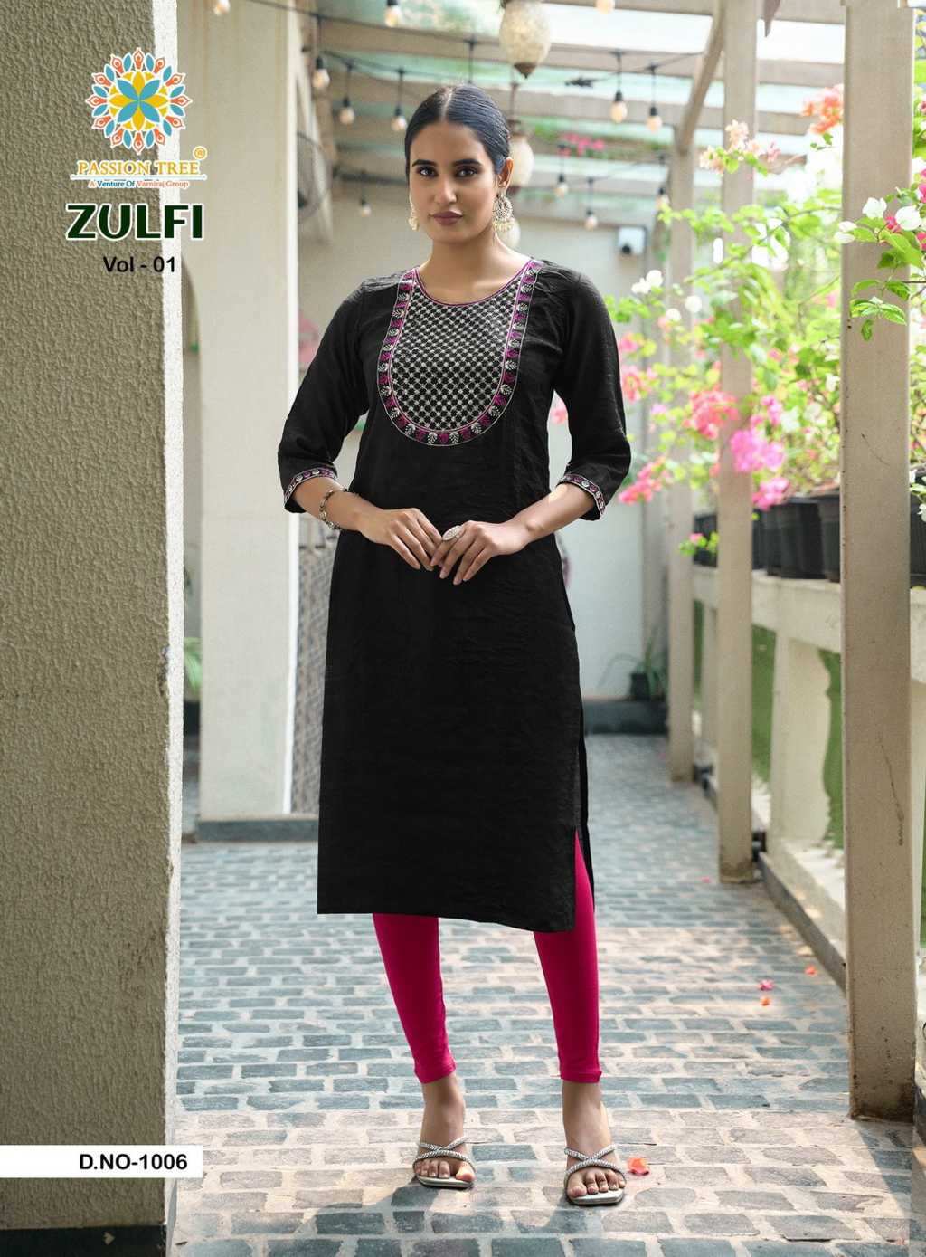 Passion Tree Zulfi Vol 1 Kurti Fancy Catalog 7 Pcs (8) Passion Tree Zulfi Vol 1 Kurti Fancy Catalog 7 Pcs - Image 9
