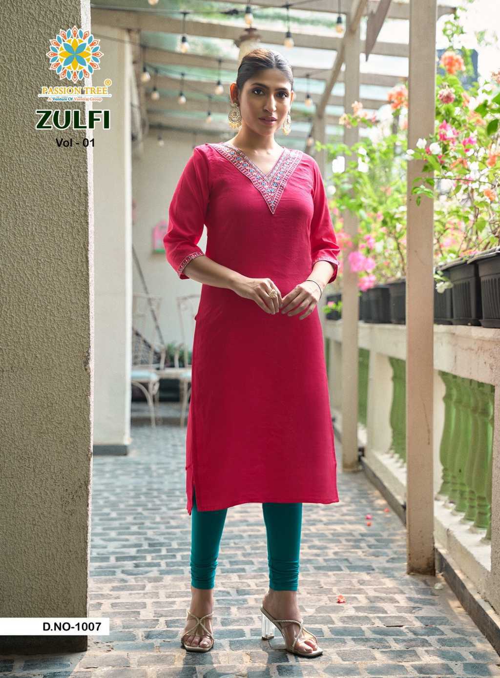 Passion Tree Zulfi Vol 1 Kurti Fancy Catalog 7 Pcs (9) Passion Tree Zulfi Vol 1 Kurti Fancy Catalog 7 Pcs - Image 10