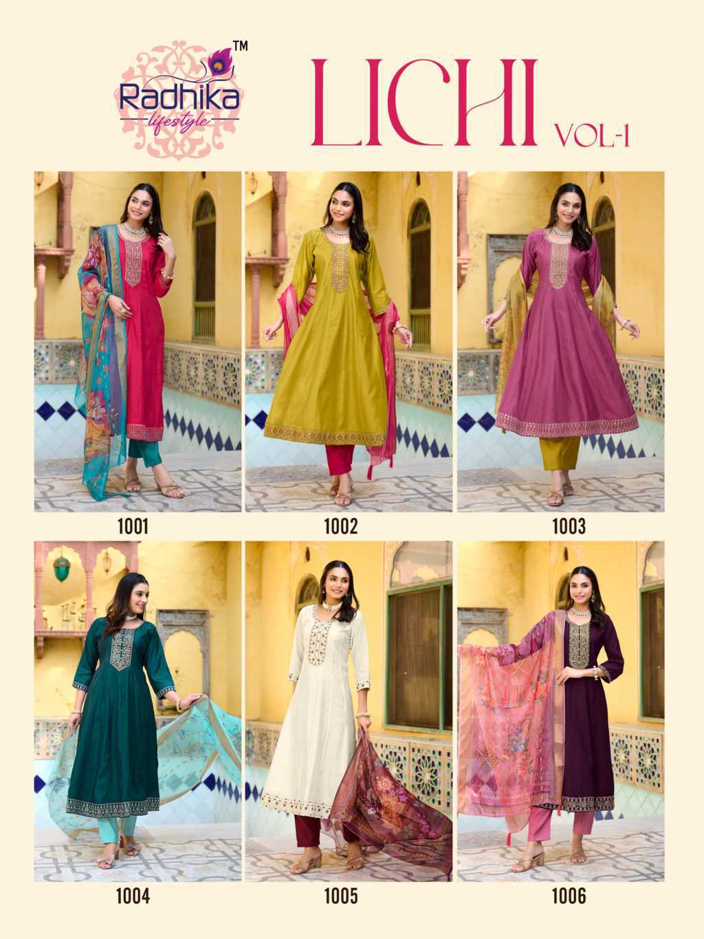 Radhika Lichi Vol 1 Kurti with Dupatta Bottom Silk Catalog 6 Pcs (10) Radhika Lichi Vol 1 Kurti with Dupatta Bottom Silk Catalog 6 Pcs - Image 11