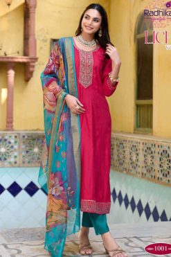 Radhika Lichi Vol 1 Kurti with Dupatta Bottom Silk Catalog 6 Pcs 247x371 - Surat Fabrics