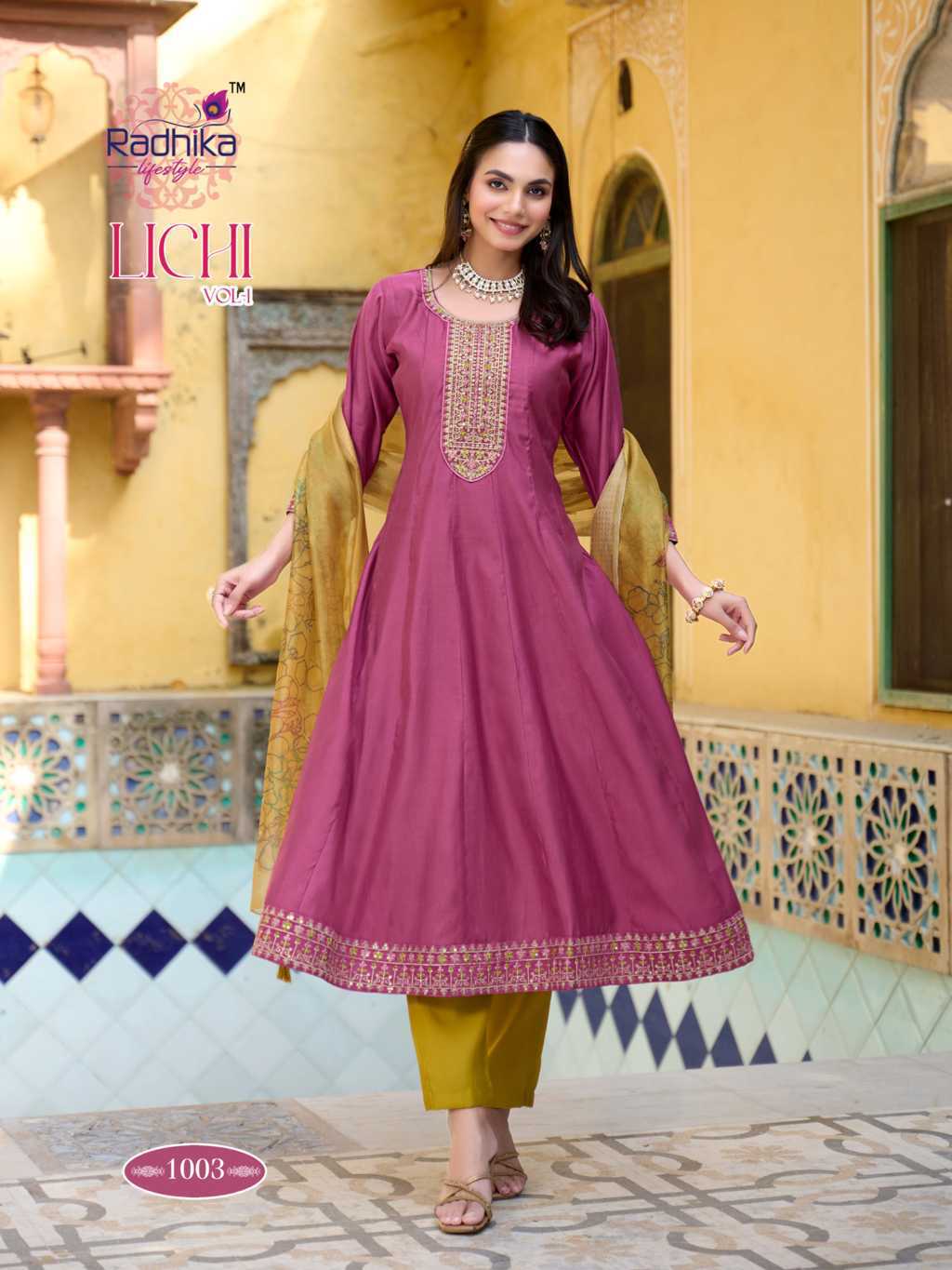 Radhika Lichi Vol 1 Kurti with Dupatta Bottom Silk Catalog 6 Pcs (5) Radhika Lichi Vol 1 Kurti with Dupatta Bottom Silk Catalog 6 Pcs - Image 6