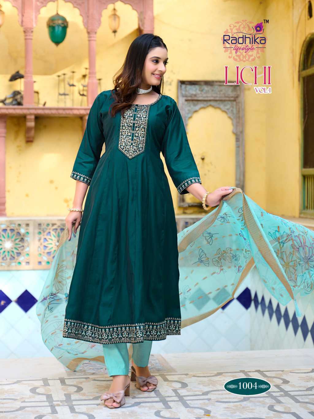 Radhika Lichi Vol 1 Kurti with Dupatta Bottom Silk Catalog 6 Pcs (6) Radhika Lichi Vol 1 Kurti with Dupatta Bottom Silk Catalog 6 Pcs - Image 7