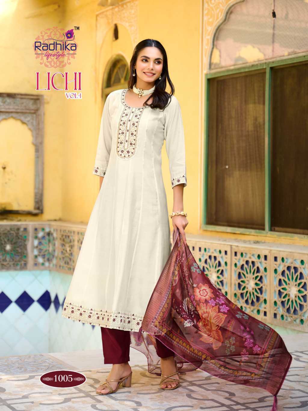 Radhika Lichi Vol 1 Kurti with Dupatta Bottom Silk Catalog 6 Pcs (7) Radhika Lichi Vol 1 Kurti with Dupatta Bottom Silk Catalog 6 Pcs - Image 8