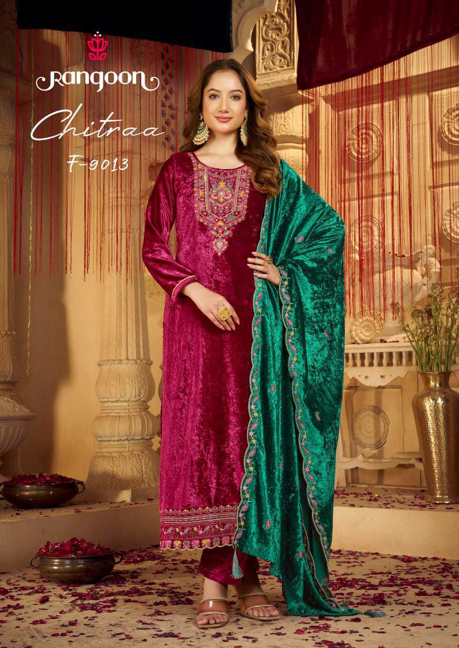 Rangoon Chitraa by Kessi Velvet Readymade Salwar Suit Catalog 4 Pcs (4) Rangoon Chitraa by Kessi Velvet Readymade Salwar Suit Catalog 4 Pcs - Image 5