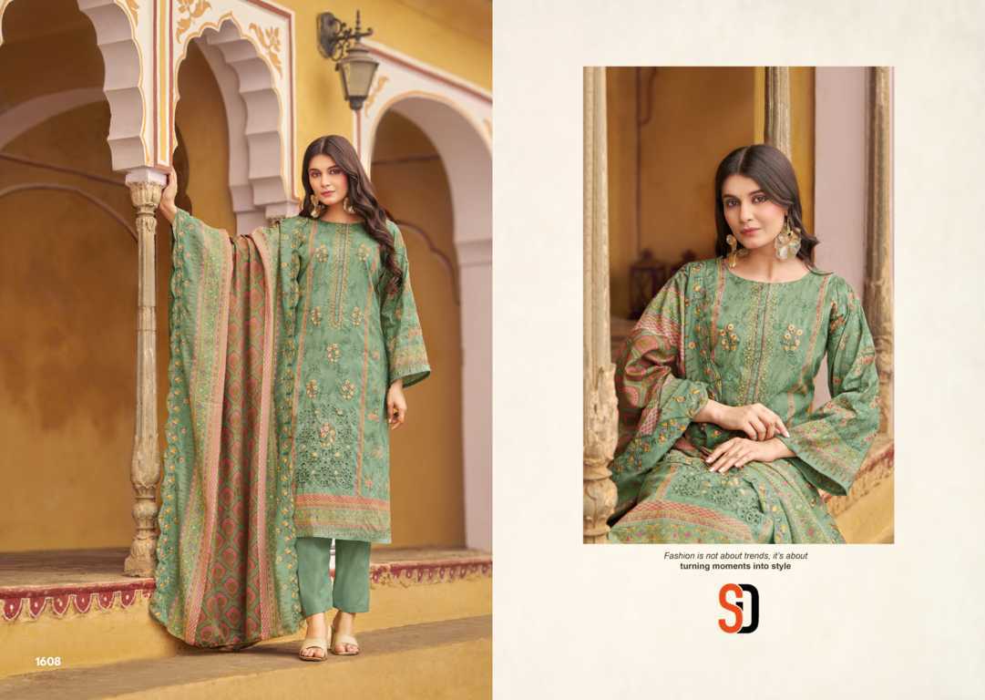Shraddha Bin Saeed Lawn Collection Vol 16 Salwar Suit Catalog 8 Pcs (11) Shraddha Bin Saeed Lawn Collection Vol 16 Salwar Suit Catalog 8 Pcs - Image 12