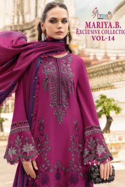 Shree Fabs Mariya B Exclusive Collection Vol 14 Cotton Chiffon Salwar Suit Catalog 6 Pcs 247x371 - Surat Fabrics