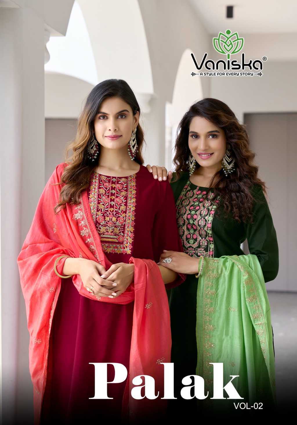 Vaniska Palak Vol 2 Kurti with Dupatta Bottom Silk Catalog 6 Pcs (2) Vaniska Palak Vol 2 Kurti with Dupatta Bottom Silk Catalog 6 Pcs - Image 3