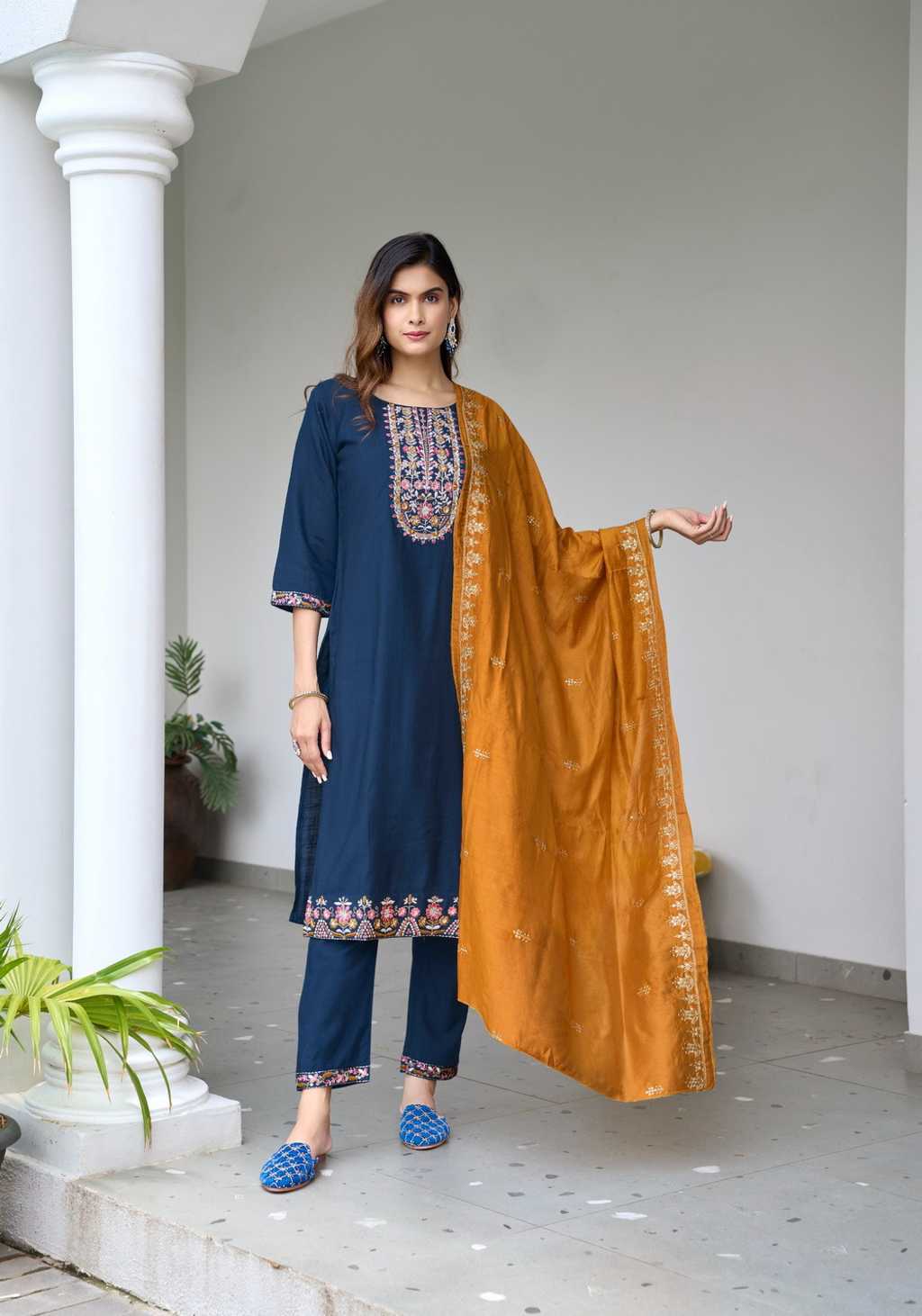 Vaniska Palak Vol 2 Kurti with Dupatta Bottom Silk Catalog 6 Pcs (6) Vaniska Palak Vol 2 Kurti with Dupatta Bottom Silk Catalog 6 Pcs - Image 7