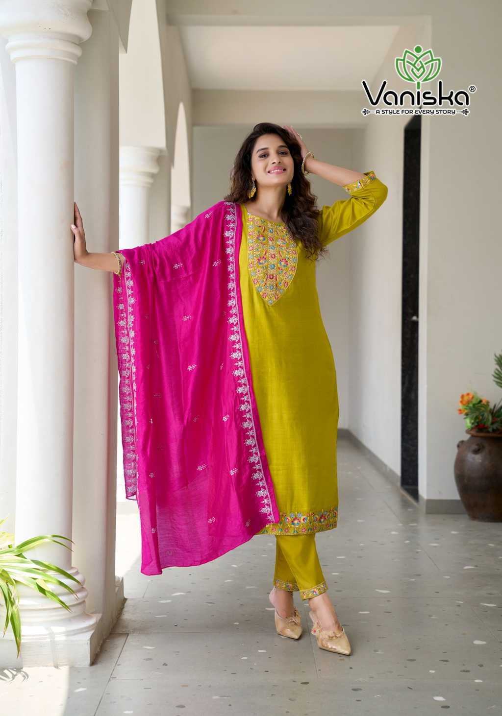 Vaniska Palak Vol 2 Kurti with Dupatta Bottom Silk Catalog 6 Pcs (7) Vaniska Palak Vol 2 Kurti with Dupatta Bottom Silk Catalog 6 Pcs - Image 8