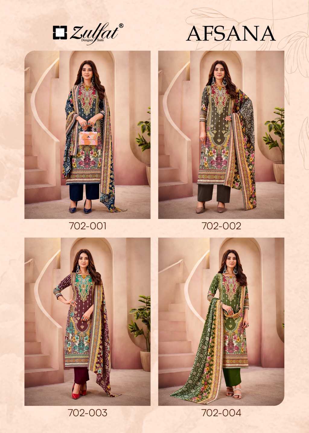 Zulfat Afsana by Belliza Pashmina Salwar Suit Catalog 4 Pcs (7) Zulfat Afsana by Belliza Pashmina Salwar Suit Catalog 4 Pcs - Image 8