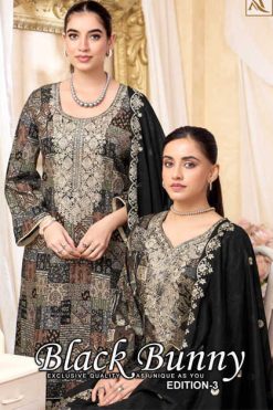 Alok Black Bunny Vol 3 Rayon Salwar Suit Catalog 6 Pcs