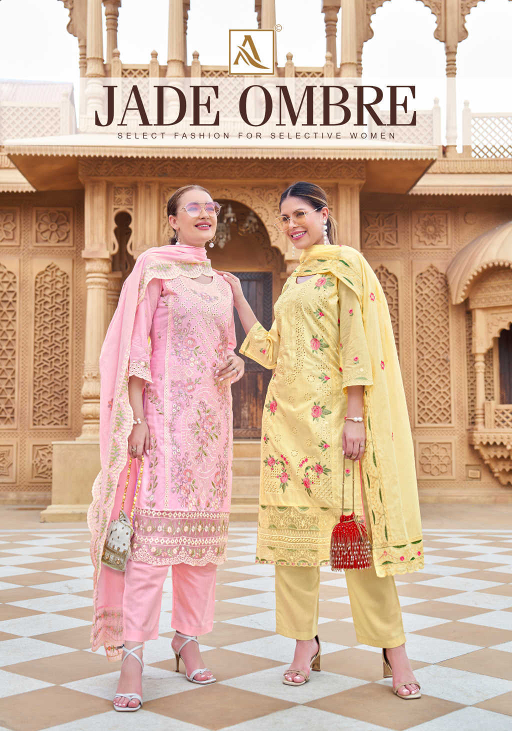 Alok Jade Ombre Cotton Salwar Suit Catalog 6 Pcs (1) Alok Jade Ombre Cotton Salwar Suit Catalog 6 Pcs - Image 2