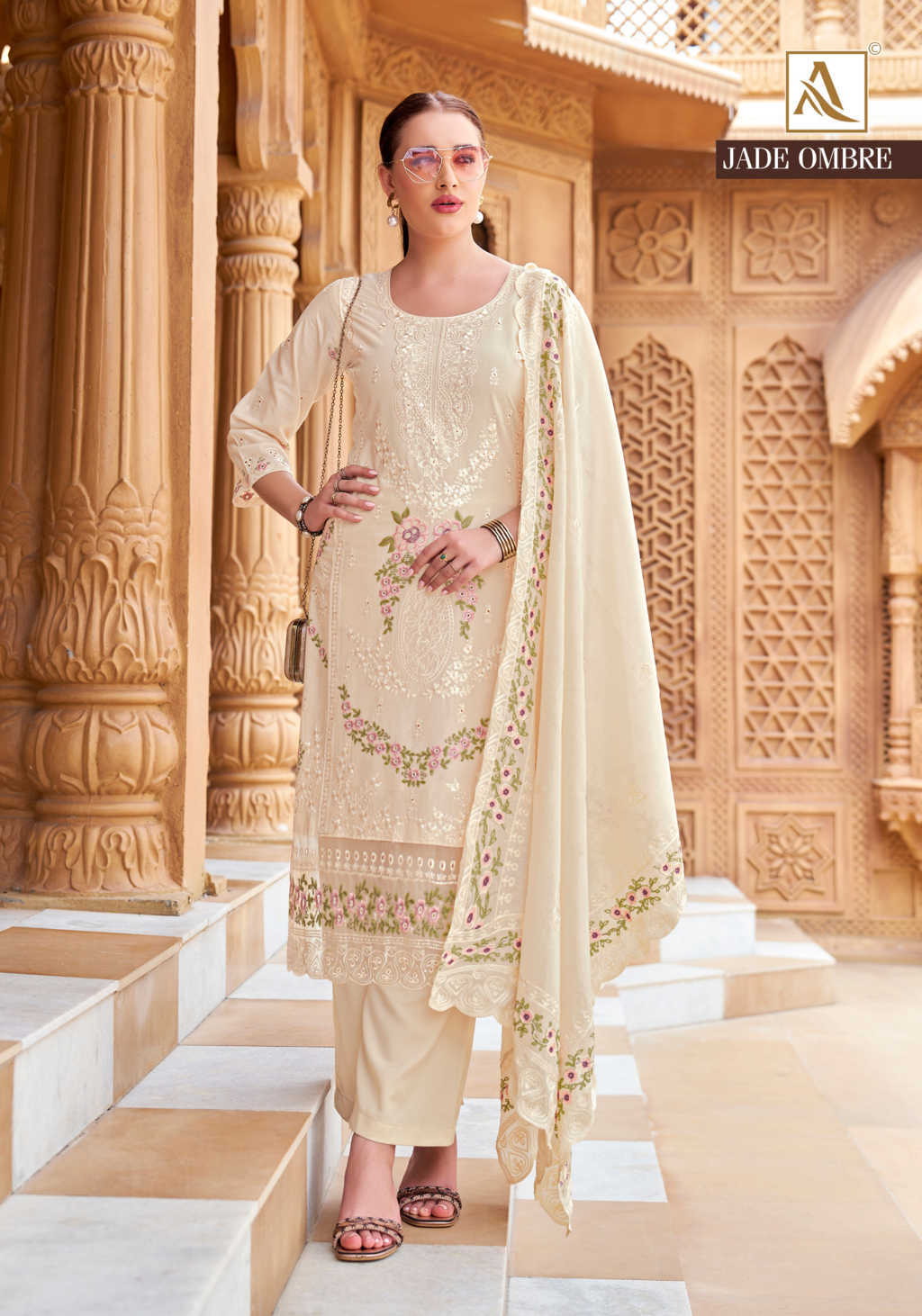 Alok Jade Ombre Cotton Salwar Suit Catalog 6 Pcs (14) Alok Jade Ombre Cotton Salwar Suit Catalog 6 Pcs - Image 15