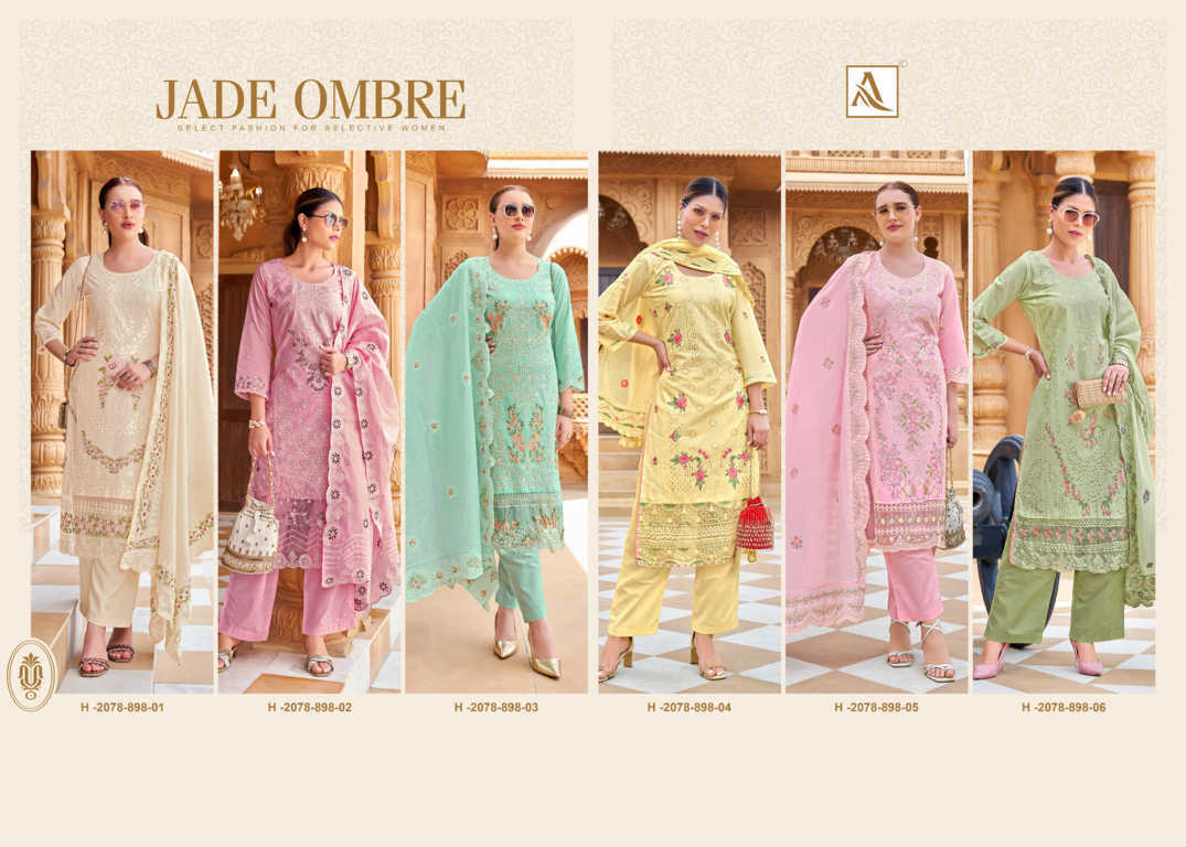 Alok Jade Ombre Cotton Salwar Suit Catalog 6 Pcs (16) Alok Jade Ombre Cotton Salwar Suit Catalog 6 Pcs - Image 17