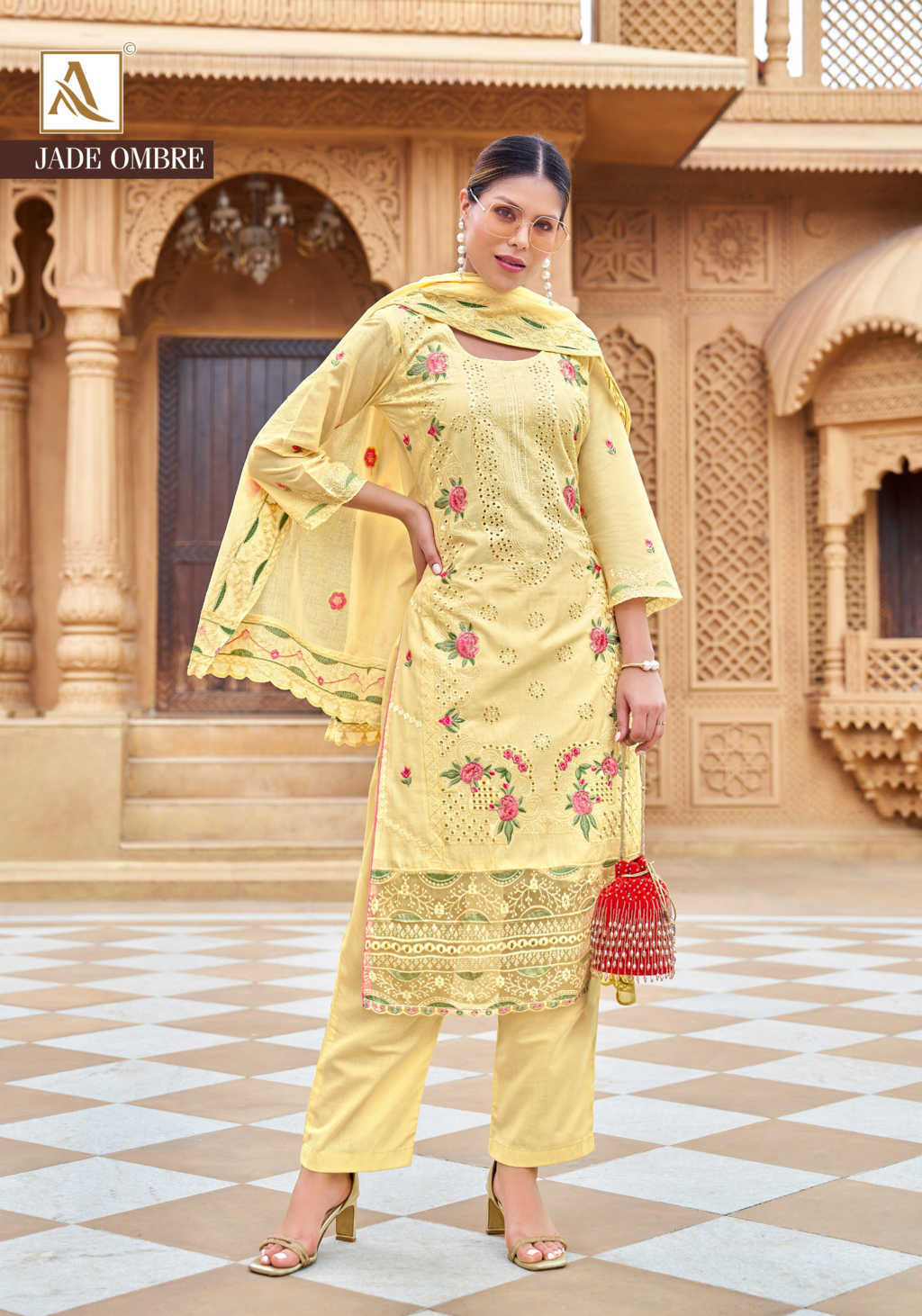 Alok Jade Ombre Cotton Salwar Suit Catalog 6 Pcs (8) Alok Jade Ombre Cotton Salwar Suit Catalog 6 Pcs - Image 9