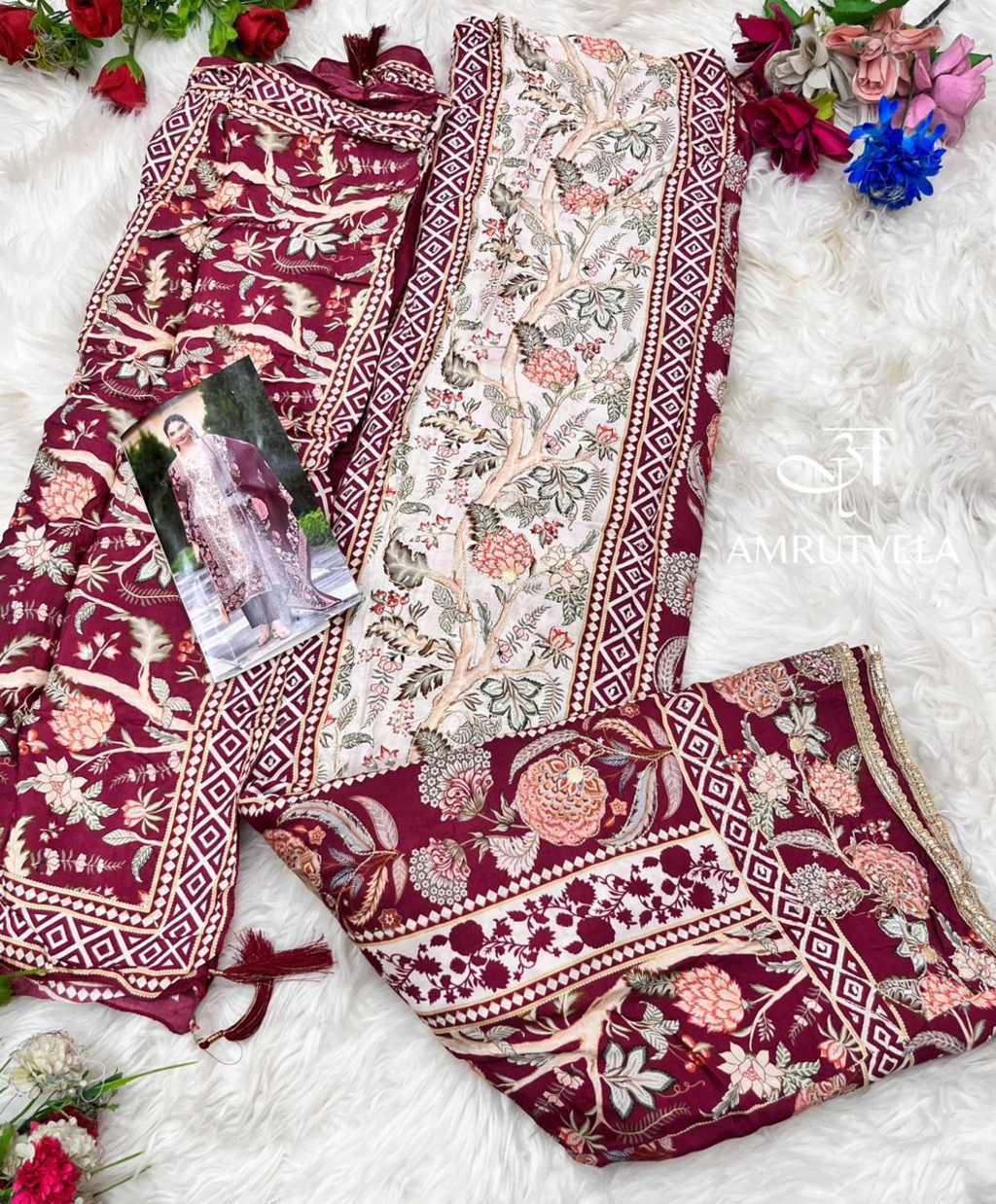Amrutvela DN 136 A-D Viscose Salwar Suit Catalog 4 Pcs (10) Amrutvela AT 136 A-D Viscose Salwar Suit Catalog 4 Pcs - Image 11
