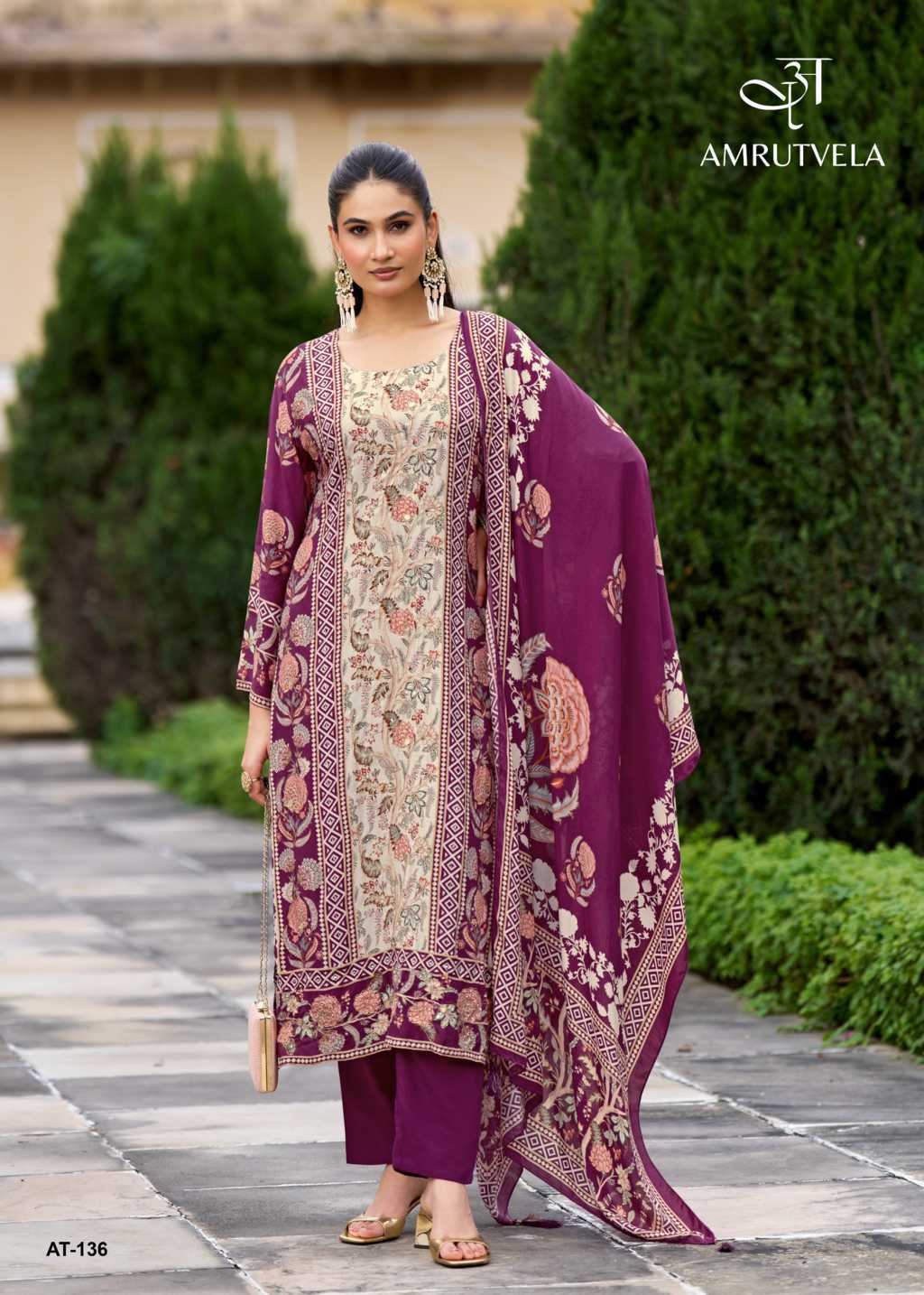 Amrutvela DN 136 A-D Viscose Salwar Suit Catalog 4 Pcs (5) Amrutvela AT 136 A-D Viscose Salwar Suit Catalog 4 Pcs - Image 6