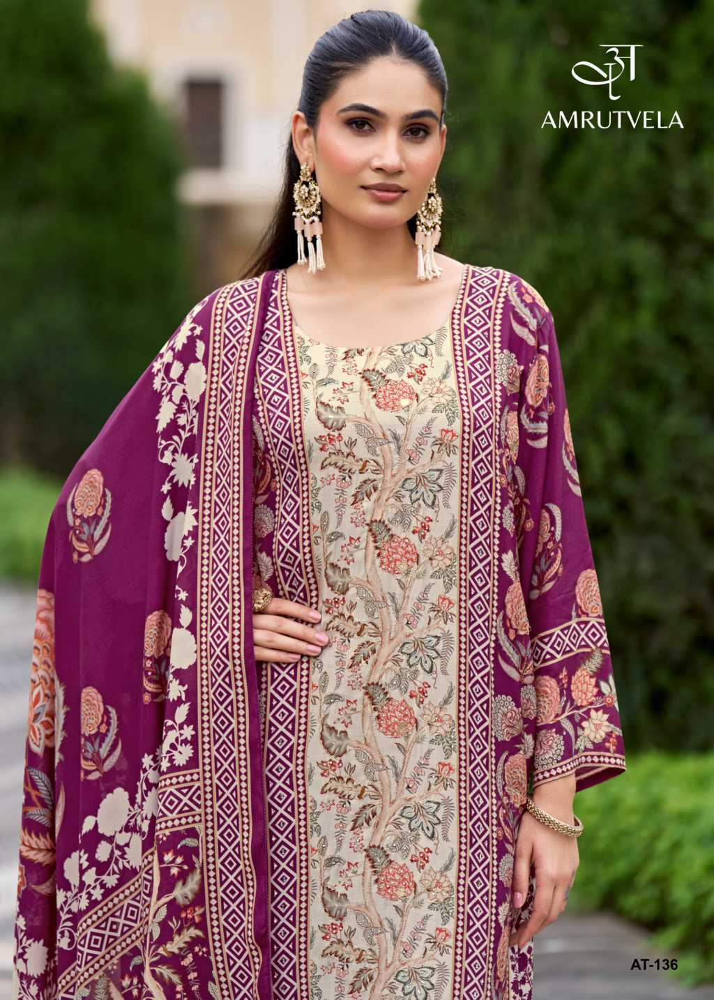 Amrutvela DN 136 A-D Viscose Salwar Suit Catalog 4 Pcs (6) Amrutvela AT 136 A-D Viscose Salwar Suit Catalog 4 Pcs - Image 7