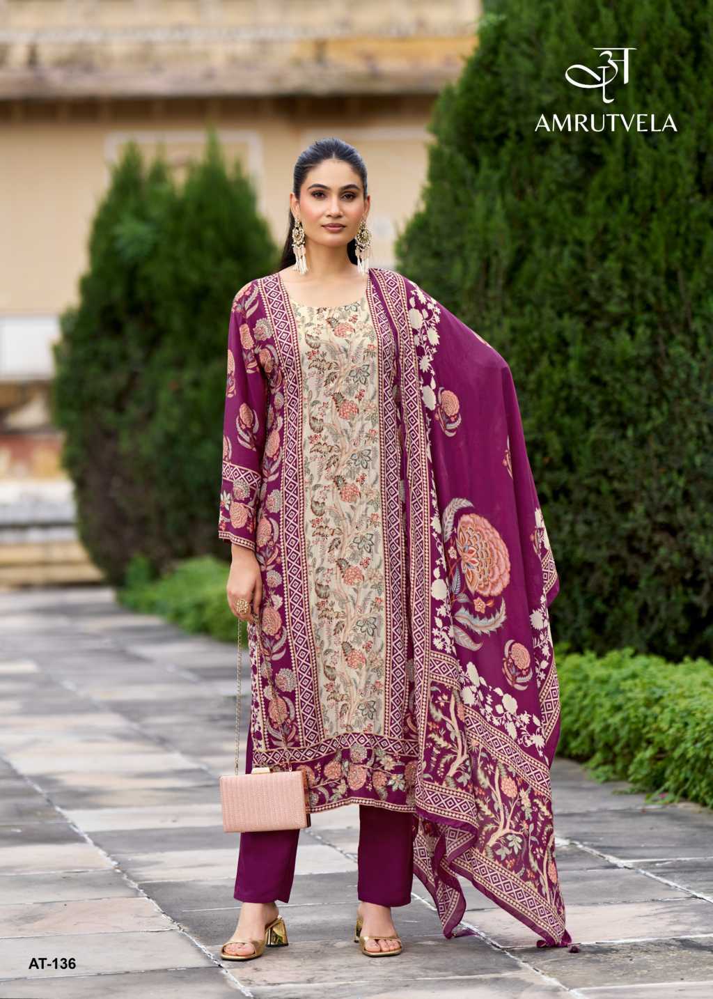 Amrutvela DN 136 A-D Viscose Salwar Suit Catalog 4 Pcs (7) Amrutvela AT 136 A-D Viscose Salwar Suit Catalog 4 Pcs - Image 8