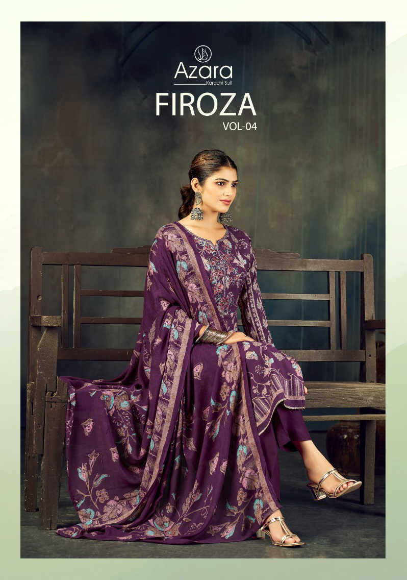 Azara Firoza Vol 4 Viscose Salwar Suit Catalog 4 Pcs (5) Azara Firoza Vol 4 Viscose Salwar Suit Catalog 4 Pcs - Image 6