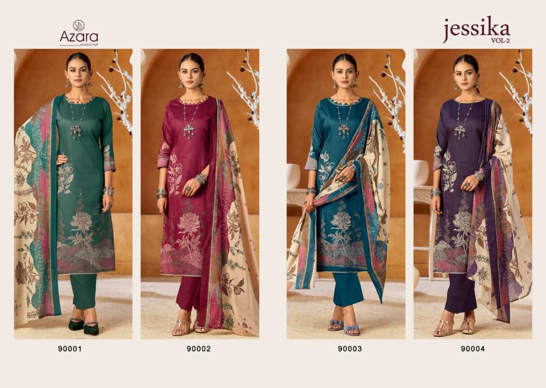 Azara Jessika Vol 2 Cotton Salwar Suit Catalog 4 Pcs (6) Azara Jessika Vol 2 Cotton Salwar Suit Catalog 4 Pcs - Image 7