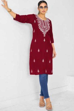 Blue Hills College Girl Vol 5 Rayon Kurti Catalog 6 Pcs