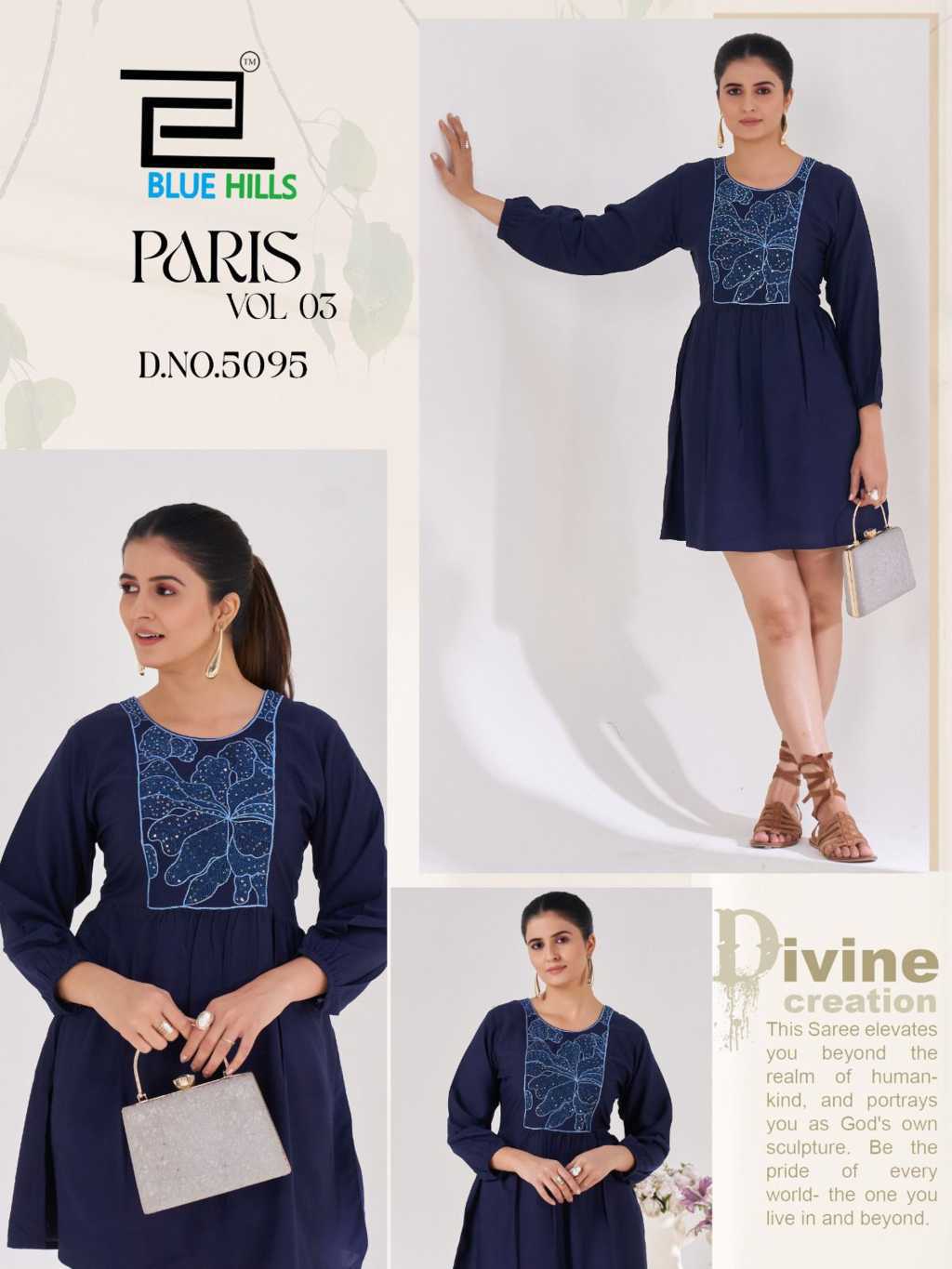 Blue Hills Paris Vol 3 Rayon Kurti Catalog 3 Pcs (2) Blue Hills Paris Vol 3 Rayon Tops Catalog 4 Pcs - Image 3